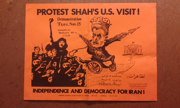 Poster 083950 PROTEST SHAHS U.S. VISIT £20.00